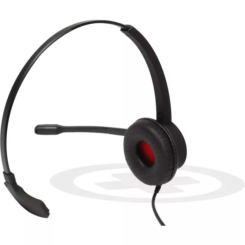 Mono USB-headset Plusonic 10.1P — eenoorige USB-headset compatibel met Teams en Skype