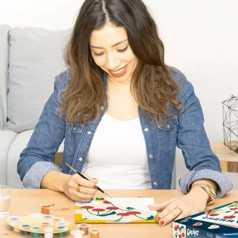 Schilderset Ravensburger CreArt – kersen (design 25514) – creatieve schilderset voor volwassenen en jongeren