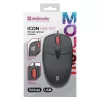 Muis DEFENDER ICON MB-057 OPTICAL 1000dpi 3P ZWART STILLE KLIK