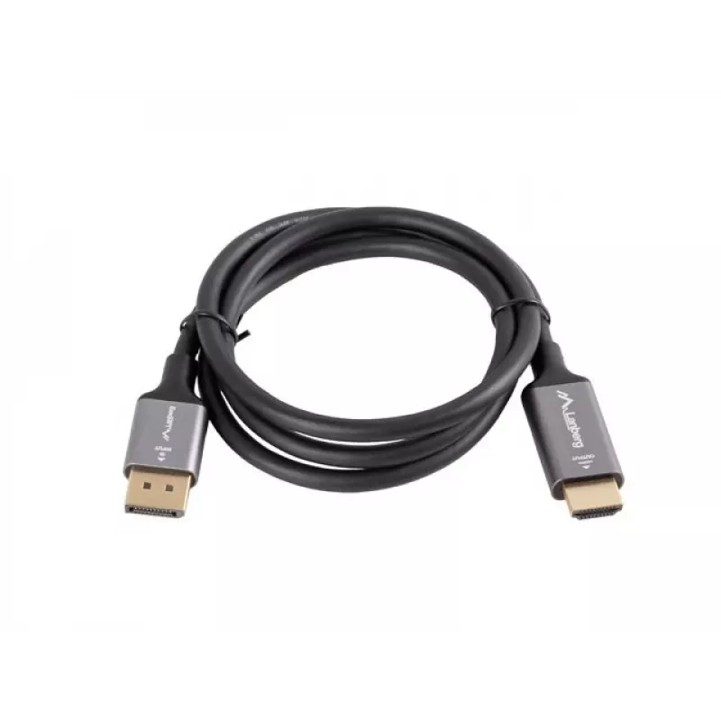 Displayport(M)-HDMI(M) kabel 1 m 4K zwart en zilver