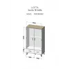 Cama Meble LOTTA 2D2D kledingkast, Wotan-eiken + mat zwart