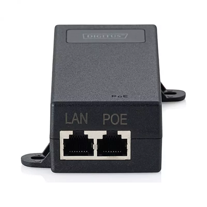PoE++-injector DIGITUS DN-95104-1 — Gigabit Ethernet 802.3bt, 60 W, 55 V, 100 m, zwart