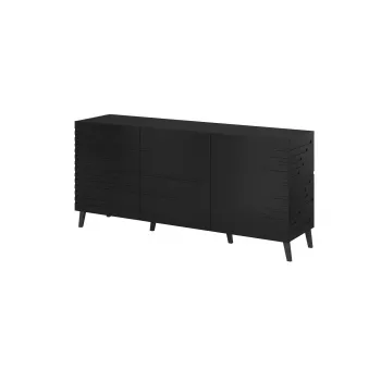 Dressoir cama meble Nova 155x40x72 cm zwart mat, MDF-frame 16 mm, deur 18 mm