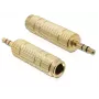 Kabel-adapter DeLOCK 65360 3,5 mm naar 6,35 mm goud