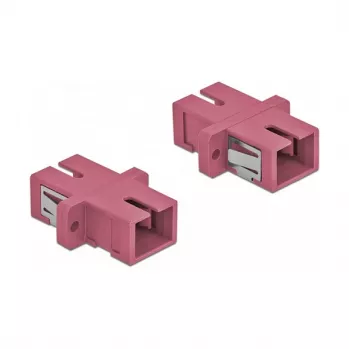 Glasvezelstekker SC bus-bus DELOCK 85995, paars, 4-pack