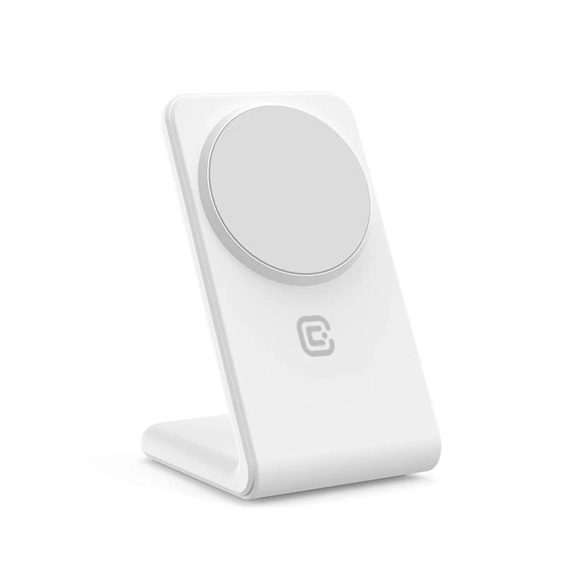 Draadloze oplader Crong CRG-MSS-WHT 10W snelladen voor Qi-compatibele apparaten