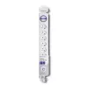Overspanningsbeveiliging Qoltec 50293 wit 8 AC-stopcontacten 230 V