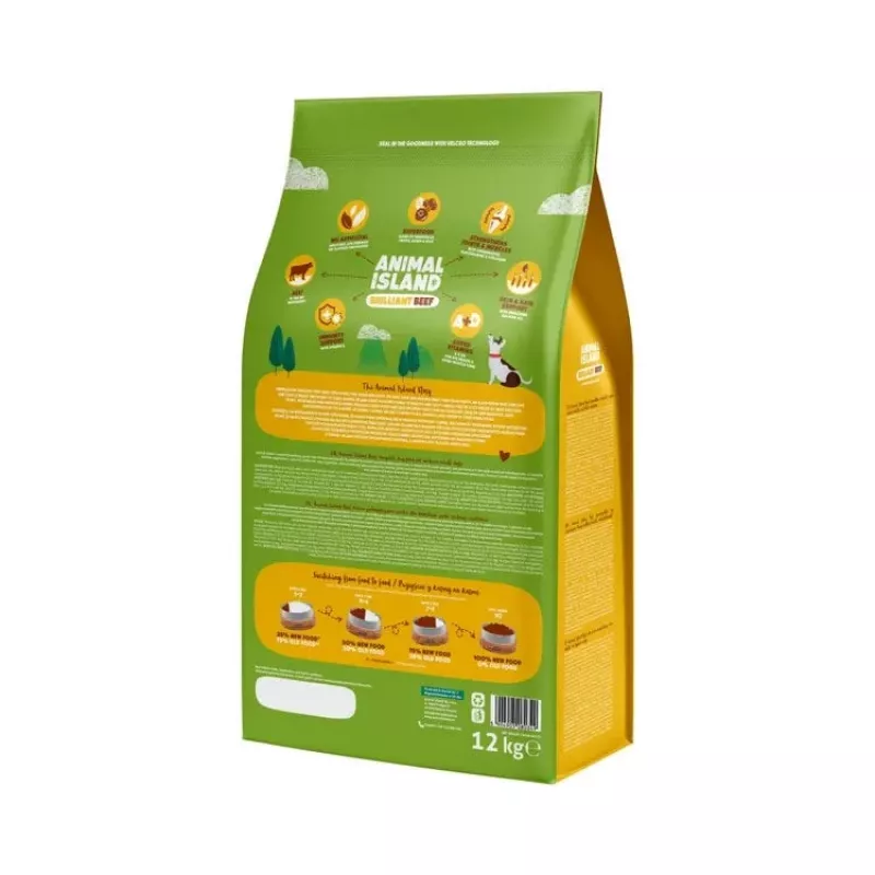 ANIMAL ISLAND Brilliant beef - droogvoer voor honden - 12 kg