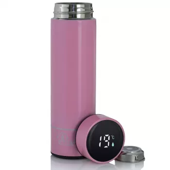 Extralink Smart Travel Mug roze, LED-display thermosbeker