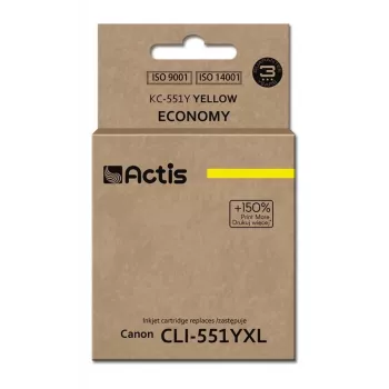 Actis KC-551Y inktcartridge, vervanger voor Canon CLI-551Y, geel, 12 ml