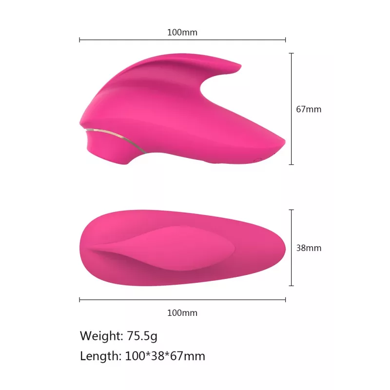 Clitoris-massageapparaat Erolab Dolphin VVS01r Rose Pink — compacte persoonlijke stimulator, USB-oplaadbaar