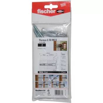 fischer 520115 - schroeven- & pluggenset - autoclaven cellenbeton - beton - metselwerk - baksteen - kunststof - M6 - 1 cm - 24 cm