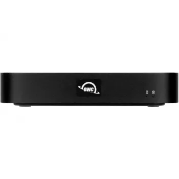 OWC miniStack STX Thunderbolt 4 stapelbare opslagbehuizing met hub, 2 bays (SATA + NVMe), zwart