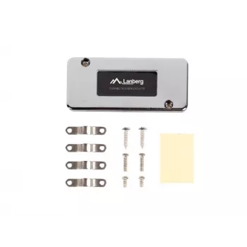LANBERG netwerkcontactdoos PLC-6SL1-S, Cat6 S/FTP (S-STP), zilver, 82×35×23 mm