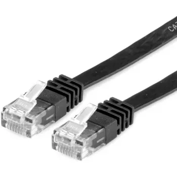 VALUE - patchkabel - RJ-45 (M) naar RJ-45 (M) - 1,5 m - UTP - CAT 6a - halogeenvrij, gevormd, getwist, plat - zwart (21.99.0824)