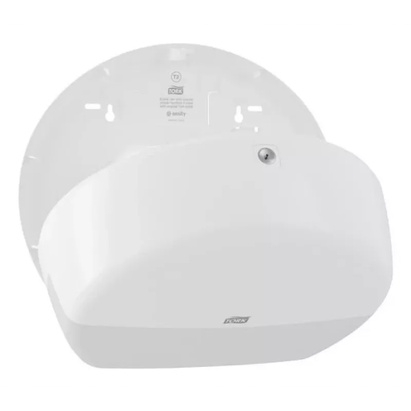Papieren handdoekdispenser Tork Mini Jumbo Roll 132×345×275 mm, wit, MPN 555000