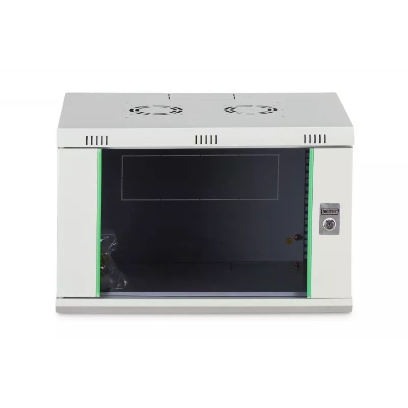 Wandgemonteerde 19-inch rackbehuizing DIGITUS Dynamic-N DN-37100, 7U, 600x450 mm (BxD), IP20, lichtgrijs, ongemonteerd