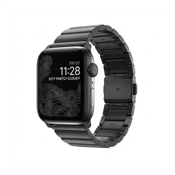 Horlogeband Nomad roestvrij staal grafietzwart V2 voor 42/44/45/49 mm