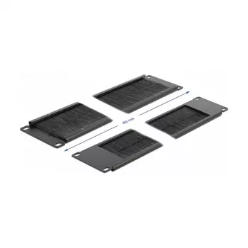 Brush Panel DeLOCK 19 inch kabelmanagement borstenstrip 2U zwart
