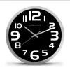 Wandklok Esperanza EHC013K Zurich zwart quartz ovaal 25 cm, aluminium frame, 4 cm dik