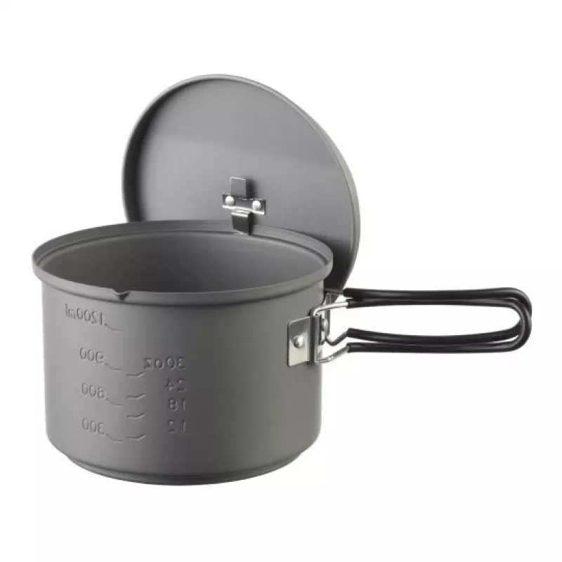 ESBIT kookset met spiritusbrander, aluminium 1,5 L, Ø15,4 cm, H115 mm, zwart
