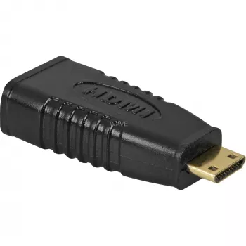 Wentronic Goobay HDMI™-adapter, HDMI standaard bus (Type A), zwart - HDMI™ A-bus>HDMI™ C (Mini)-stekker (68841)