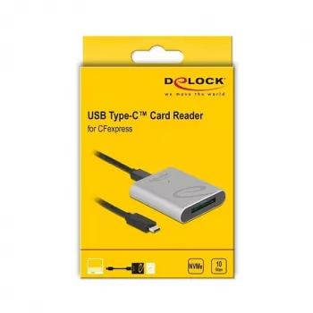 Kaartlezer DeLOCK 91751 USB 3.2 Gen 1 Type-C zilver