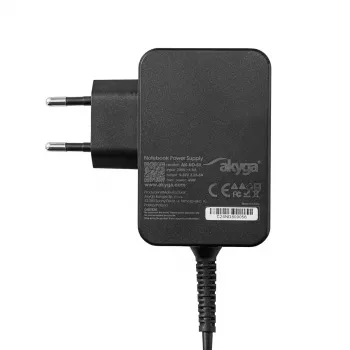 Akyga AK-ND-81 USB-C-GaN-notebookvoeding 65 W, PD 3.0, 5–20 V, 1,8 m kabel, zwart