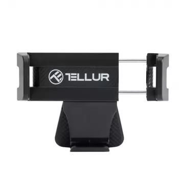 Telefoonhouder Tellur TLL171261 — universele, compacte, kantelbare auto- en tafelhouder, zwart
