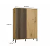 KAMARO 2DD smalle/GŁ eiken ARTISAN DISPLAY CABINET