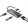 NATEC Fowler Plus USB Type-C zwart grijs MicroSD SD hub