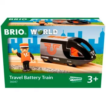 Passagierstrein BRIO 63604700 oranje-zwart, houten speelgoedtreinset, compatibel met BRIO-rails