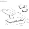 Toetsenbordhouder MACLEAN MC-156 W — verstelbaar plateau onder tafel, max. belasting 5 kg