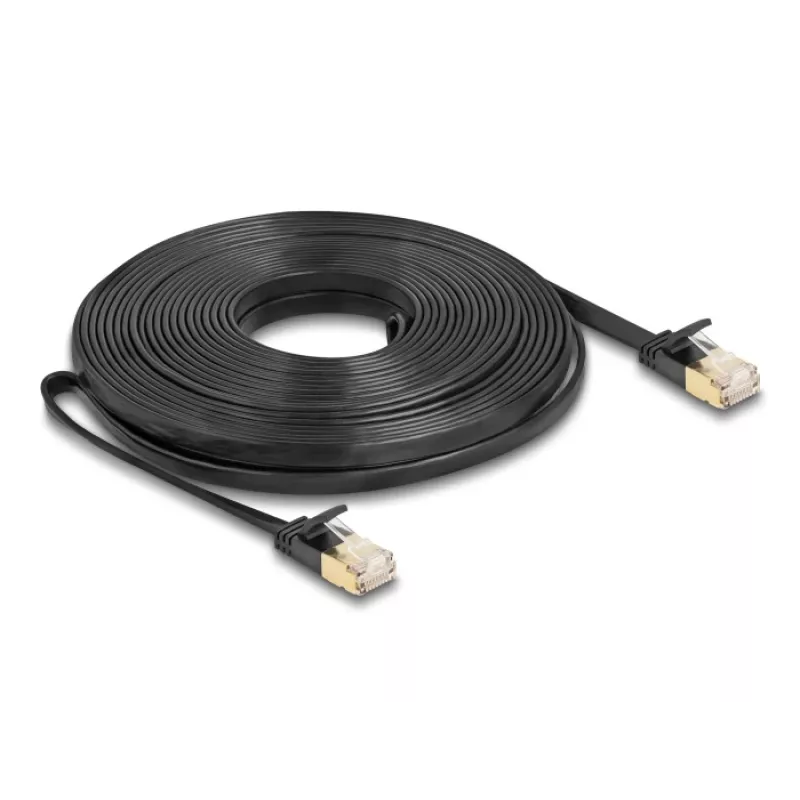 Netwerkkabel DeLOCK RJ45 Cat.6A stekker naar stekker U/FTP 10m zwart