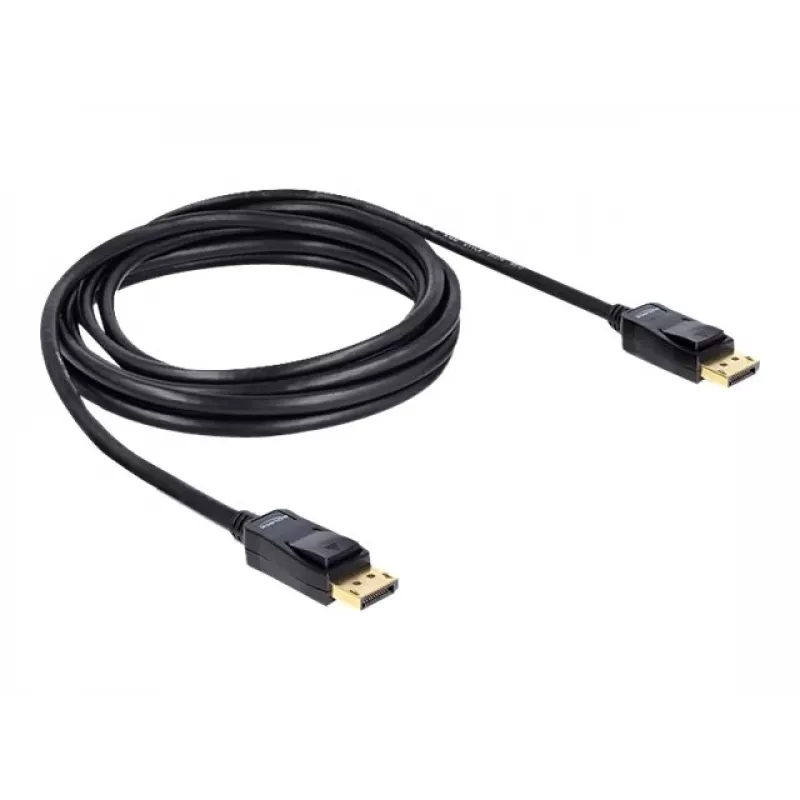 DisplayPort-kabel DeLOCK 82424 3 m stekker-stekker goud zwart