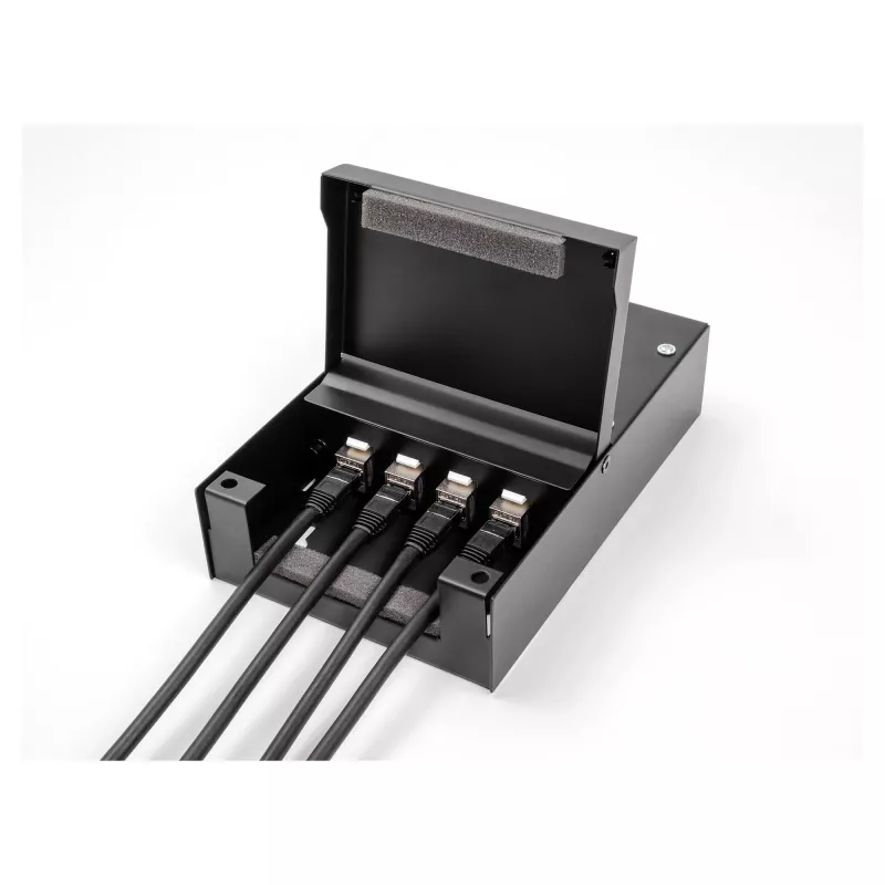 Verdeelbox DeLOCK 66235 4 poorten metaal zwart