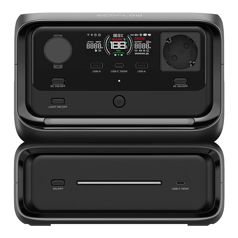 Draagbare powerstation EcoFlow River 3 Max, 572Wh