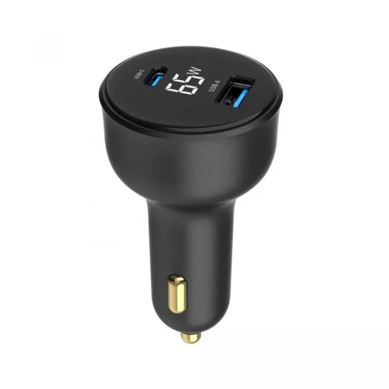 MOBIELE AUTOLADER USB 2POORTS/TA-UC-AC2PD30LCD-CAR01 GEMBIRD