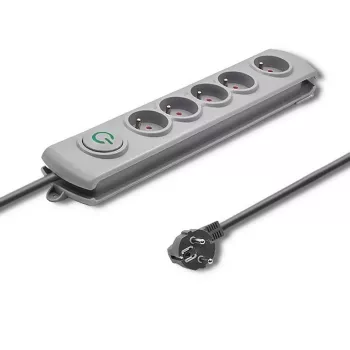 Overspanningsbeveiliging Qoltec 50270 grijs 5 AC-stopcontacten 230V