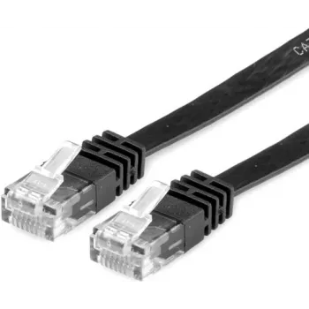Value 21.99.0960 RJ45-netwerkkabel, patchkabel CAT 6 U/UTP 0,50 m zwart 1 stuks