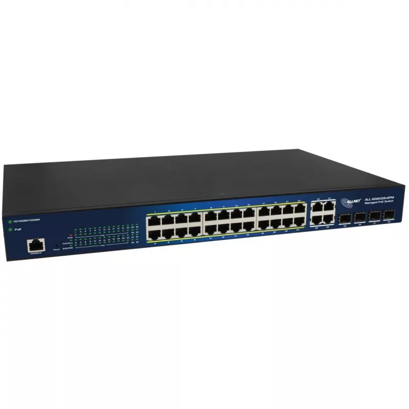 Managed switch ALLNET ALL-SG8428V2PM 24 poorten Gigabit Ethernet PoE