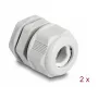 DeLOCK EX kabelwartel M20 grijs 2 stuks polyamide
