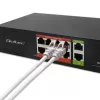Netwerkswitch QOLTEC Fast Ethernet PoE 8xRJ45 met 2xRJ45 uplink