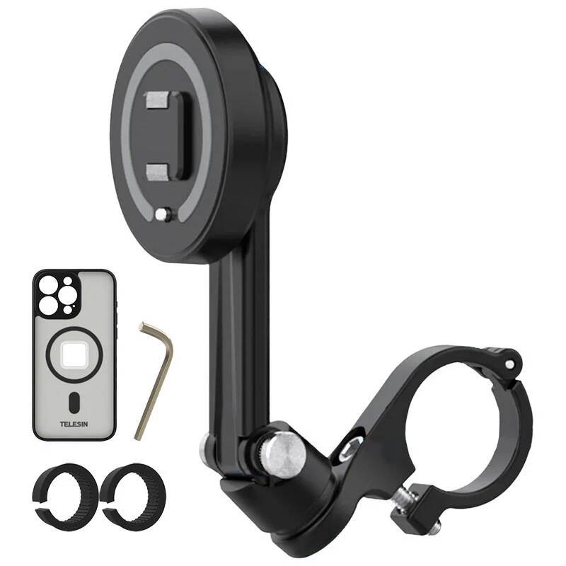 Stuurhouder Telesin P3-MPH-02 voor iPhone 15 Pro Max — compacte verstelbare autohouder