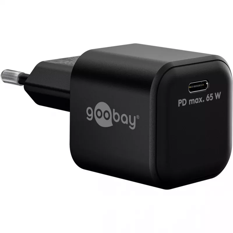 USB-C-oplaadset GOOBAY 74774 – 65 W oplader met 1 m textiele USB-C-kabel