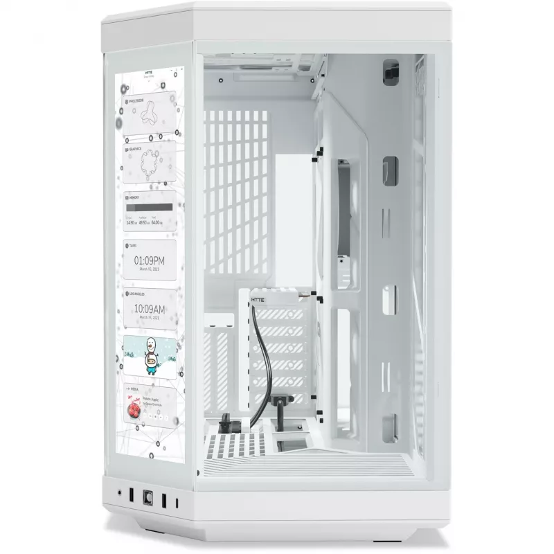 Y70 Touch Infinite, tower-behuizing wit, gehard glas x 2