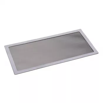 Stoffilter DEMCiflex 0313 — afmetingen 142×290 mm, zwart/grijs