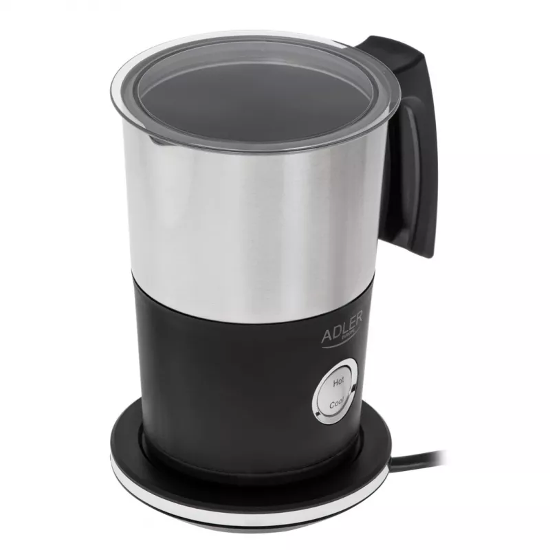 Automatische melkopschuimer Adler AD 4497 – RVS, 600W, 120 ml schuim / 300 ml verwarmen, warm & koud