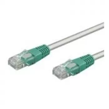 Wentronic Goobay CAT 6 crossover-patchkabel, U/UTP, grijs, groen, grijs-groen, 1 m - CCA koper-mix materiaal (68471)