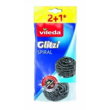 Stalen pannenschuurder Vileda Glitzi Spiral 3 st.